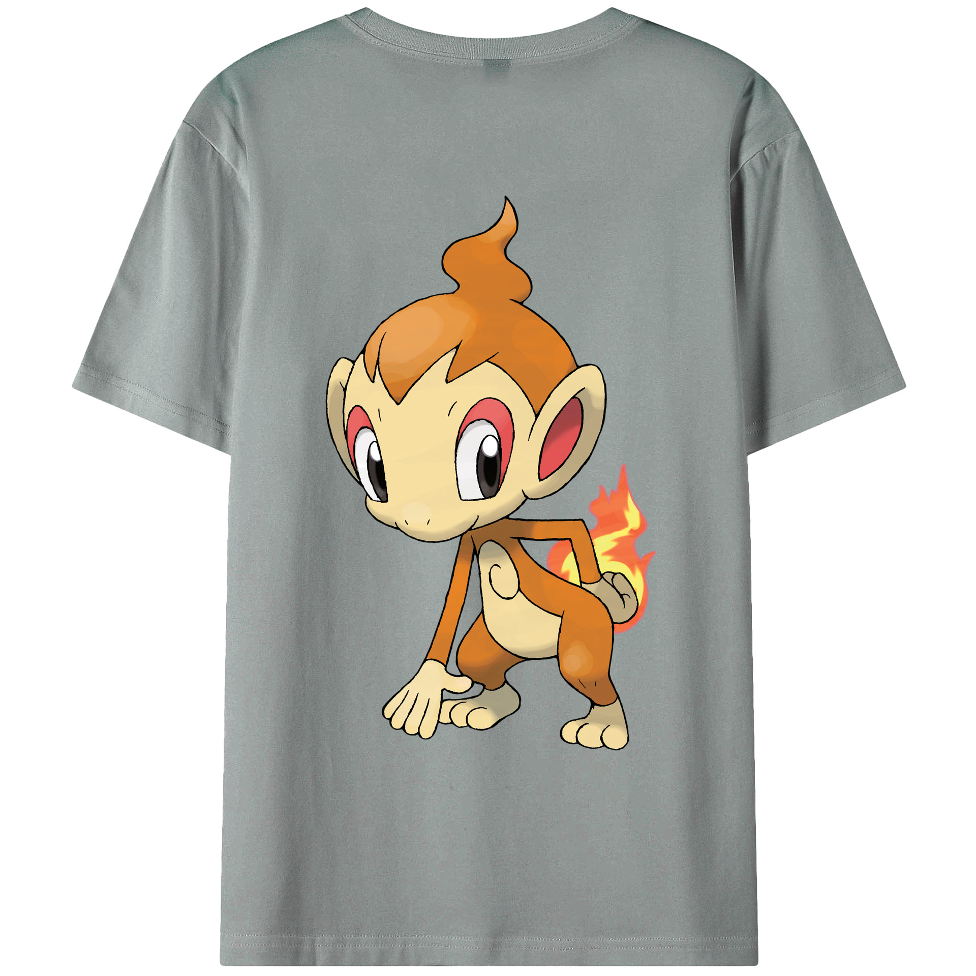 （画像用） ポケットモンスター Pokémon 綿100％ メンズ半袖Tシャツ（バックプリント） 通気性